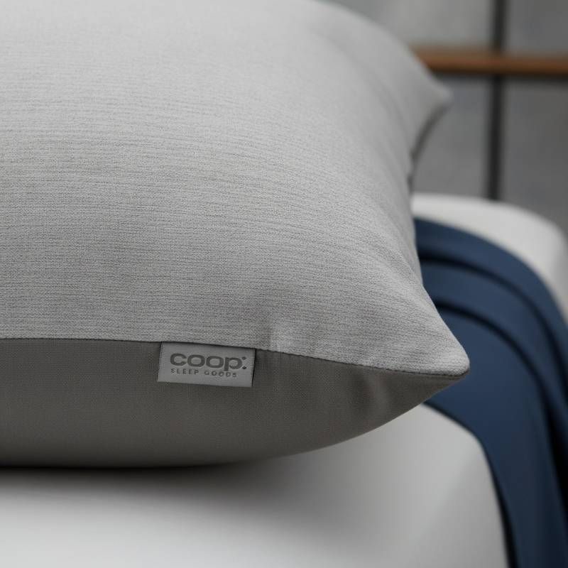 The Coop Sleep Goods Eden Pillow showing its gusseted edge design
