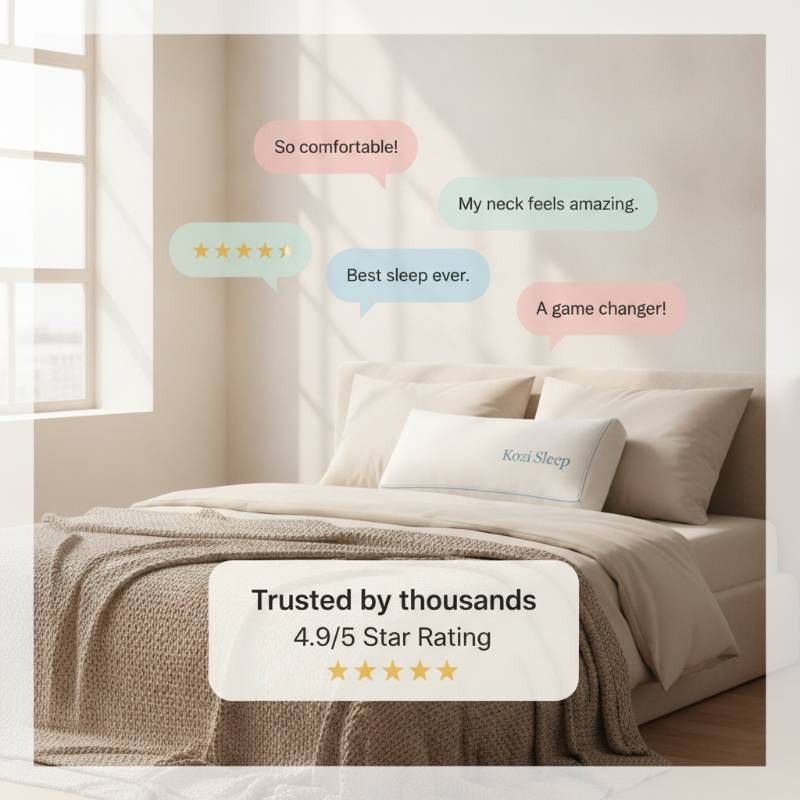 Customer feedback and reviews for Kozi Sleep Pillow.